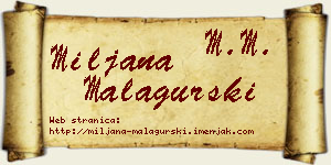 Miljana Malagurski vizit kartica